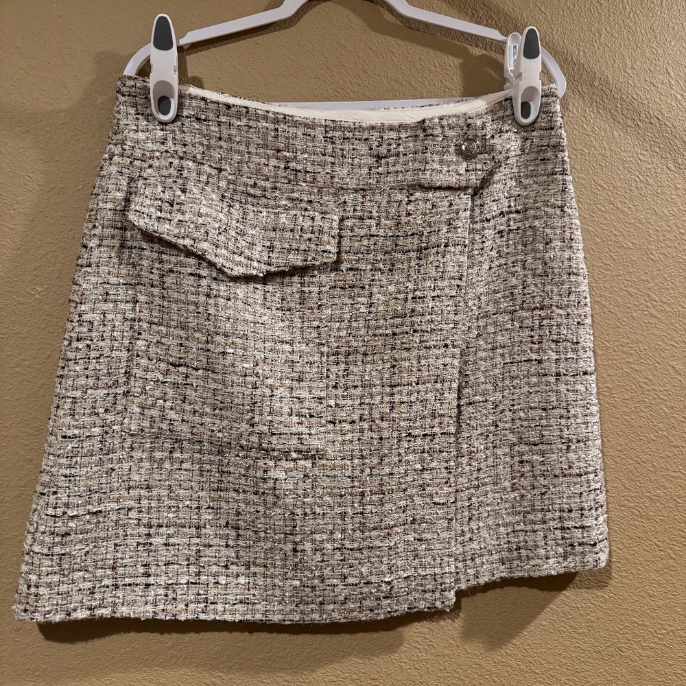 Calvin Klein Tweed Knee Length Skirt